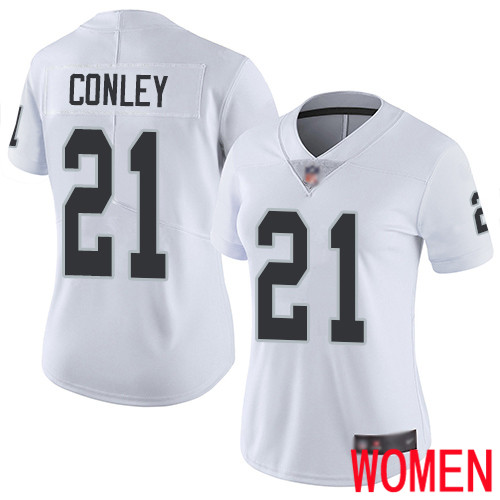 Oakland Raiders Limited White Women Gareon Conley Road Jersey NFL Football #21 Vapor Untouchable Jersey->women nfl jersey->Women Jersey